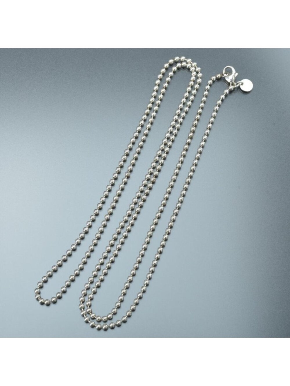 Tiffany & Co Polished Ball Chain Necklace 86 Long - Picture 4 of 7